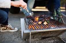 Folding Food-Grilling Fire Pits