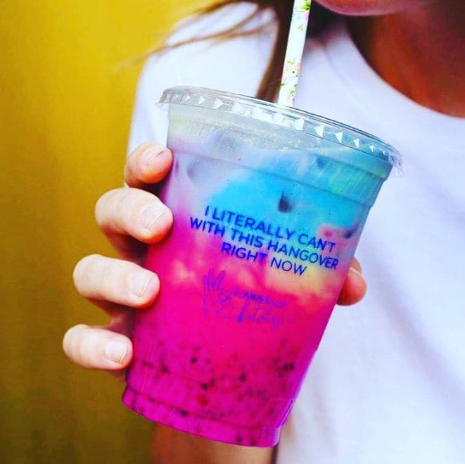 Rainbow-Hued Hangover Lattes