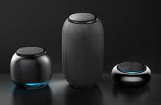 Touch-Enabled Voice Assistant Speakers