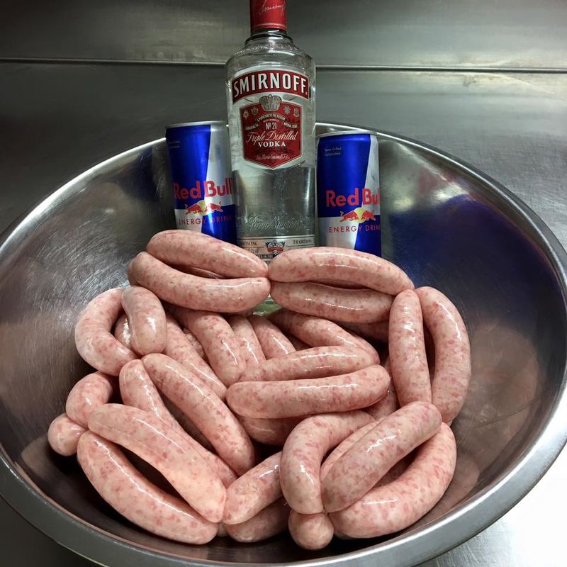 Energy Drink-Infused Sausages