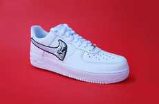 Skull-Emblazoned Custom Sneakers