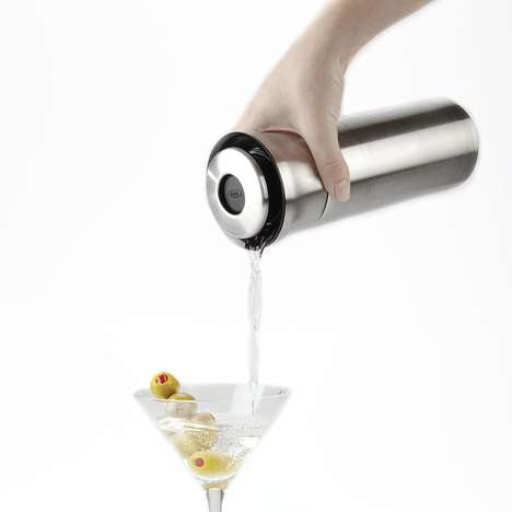Button-Activated Cocktail Shakers