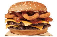 Onion Ring Bacon Burgers