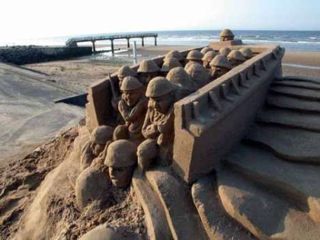 Andres Amador leads massive sand art project at Swami's Beach