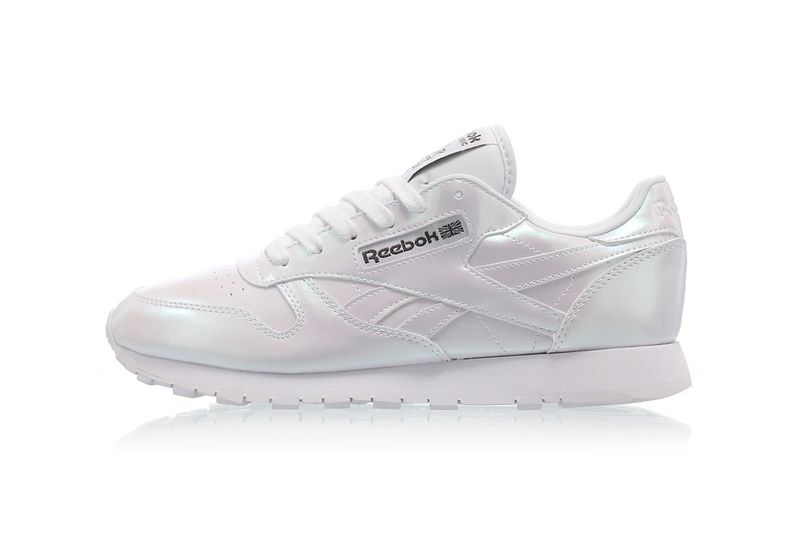 Pearlescent Leather Sneakers