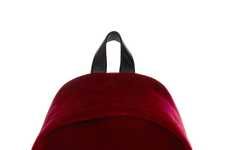 Luxe Red Velvet Backpacks