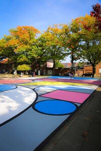 Abstractly Colorful Basketball Courts Image 5