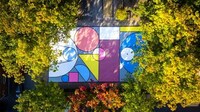 Abstractly Colorful Basketball Courts Image 6