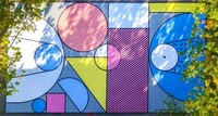 Abstractly Colorful Basketball Courts Image 7