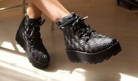Tire-Themed Combat Boots Image 2