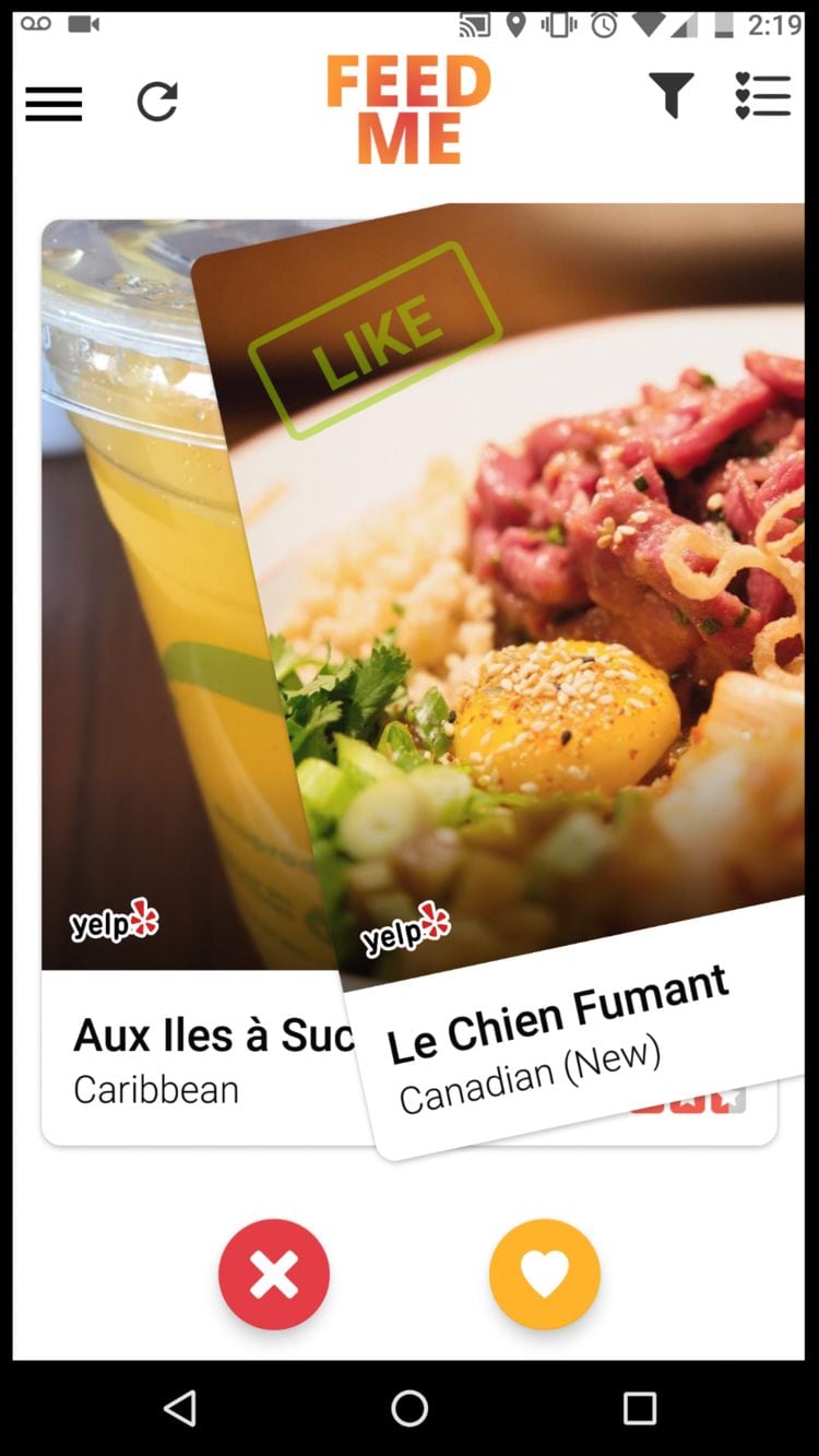 Tinder-Inspired Dining Apps