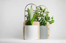 Dual-Pocketed Copper Planters