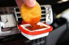 Vehicular Dipping Sauce Holders