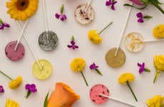 Floral Seed-Embedded Lollipops