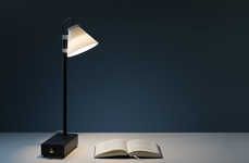 Smartphone-Storing Productivity Lamps