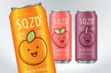 Conceptual Fruit Juice Cans