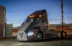 Futuristic Electric Transport Trucks