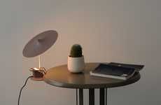 Demure Disc Desk Lamps