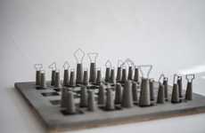 Abstract Concrete Chess Sets