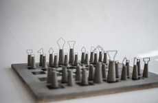 Abstract Concrete Chess Sets