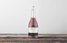 Glitter-Coated Wine Bottles