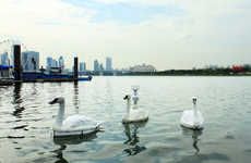 Water-Monitoring Swan Mechanisms