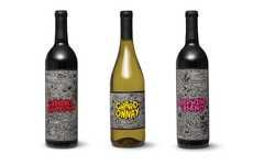 Text Mural Wine Labels