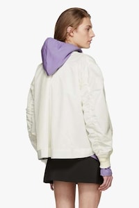 Cream-Colored Designer Bombers Image 3