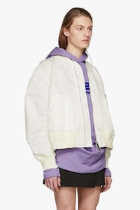 Cream-Colored Designer Bombers Image 4