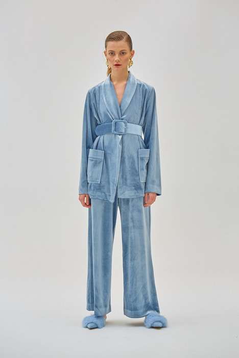 Sleepwear-Inspired Velvet Suits