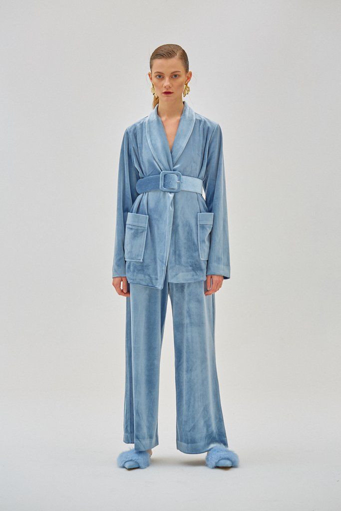 Sleepwear-Inspired Velvet Suits