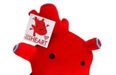 Anatomic Heart-Shaped Plush Toys