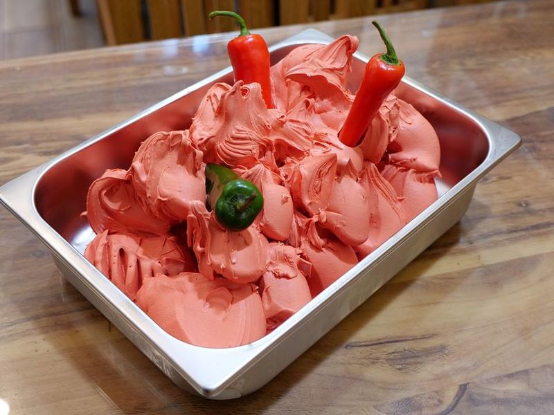 Fiery Pepper-Infused Ice Cream