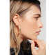 Gold Bamboo Earrings Image 3