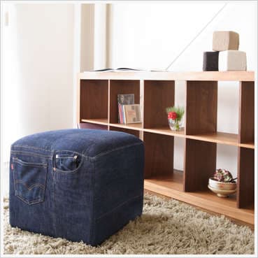 Recycled Jeans As Furniture