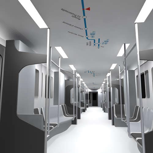 Ceiling-Mounted Subway Maps