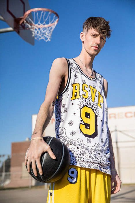 Yellow-Accented Basketball Jerseys