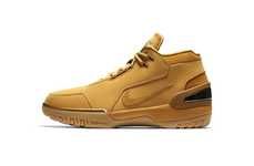 Wheat-Colored Basketball Sneakers