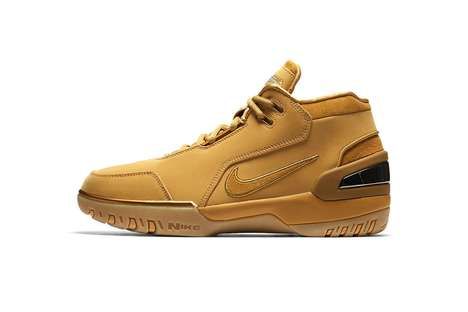 Wheat-Colored Basketball Sneakers