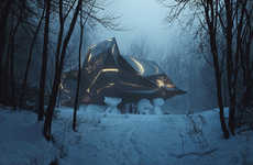 Sculptural Illusion Houses