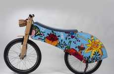 Illustrated Retro Electric Bikes