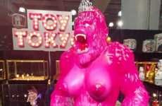 Hot Pink Ape Figurines