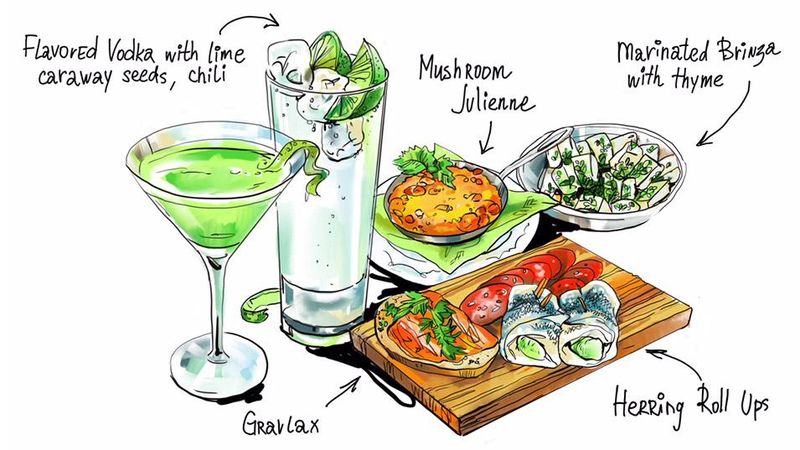 Russian Vodka-Paired Platters
