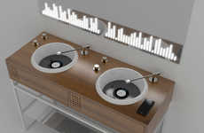 Vinyl-Inspired Bathroom Sink Designs