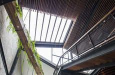 Nature-Infused Industrial Cafe Interiors