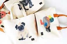 Watercolor Animal Tote Bags