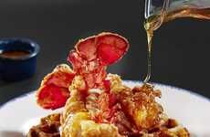 Lobster-Topped Waffle Dishes