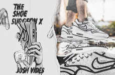 Hand-Painted Python Sneakers