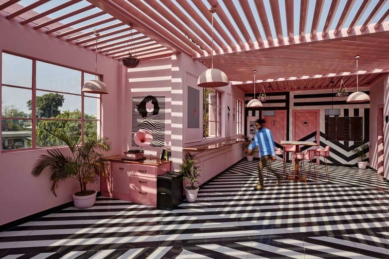 Immersive Animal Print Buildings