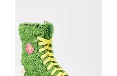 Grass-Inspired Combat Boots